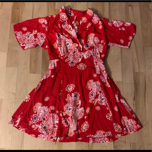 NWT Free People Hawaiian Shirt Mini Dress - Picture 3 of 5